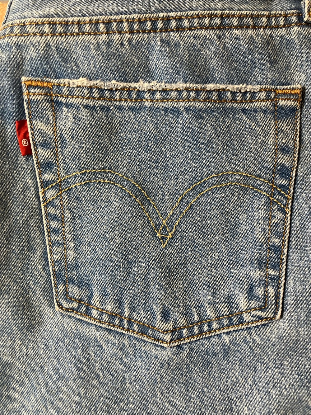 Levi's Light Blue Distressed Straight Leg Jeans